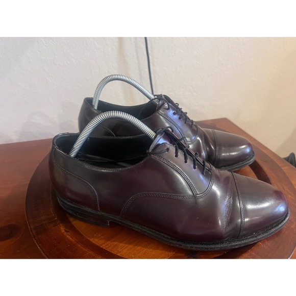 Florsheim Imperial Other - Florsheim Imperial Mens Burgundy Leather Cap Toe Oxford Dress Shoes 630968 10 D